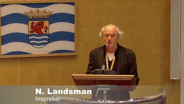 Foto van Landsman als inspreker
